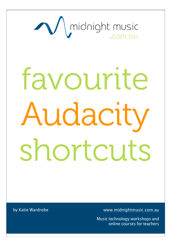 Audacity Shortcuts Cheatsheet
