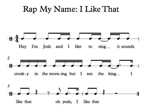 Rap my name notation