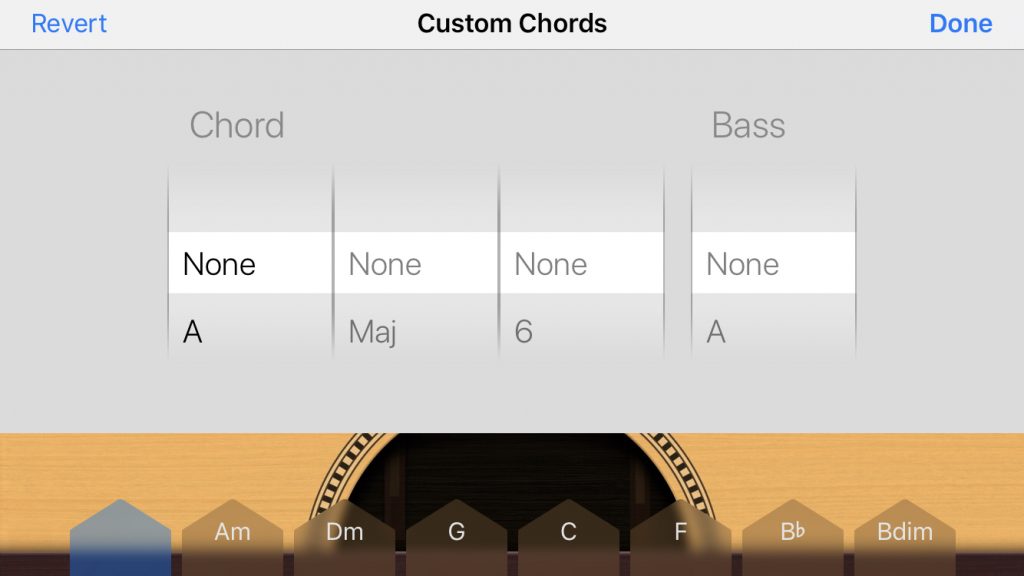 Custom Chords Selecting None