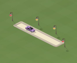Place a car on the road