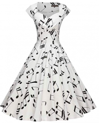 #3: Music Notes Vintage Swing Dress