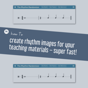 create rhythm images for your teaching materials – super fast!
