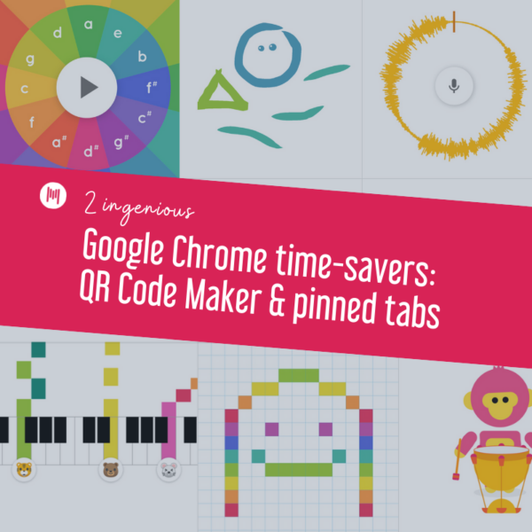 2 ingenious Google Chrome time-savers: QR Code Maker & pinned tabs