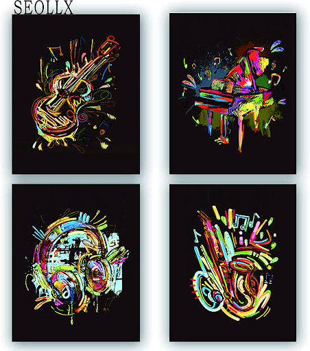 #13: Vibrant Musical Instrument Posters