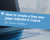How to create a free one-page website in Canva for music teachers