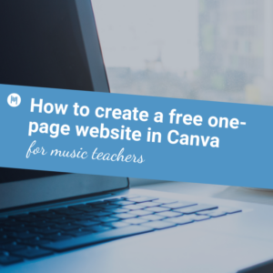How to create a free one-page website in Canva for music teachers