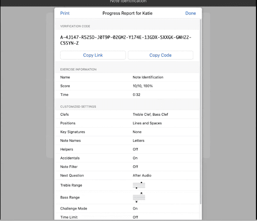 Musictheory.net Teacher Code Checker