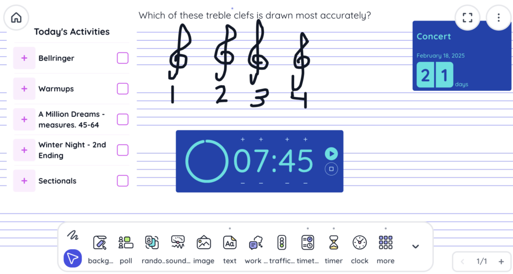 Classroomscreen Bellringer