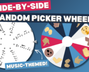 Side-by-side random picker wheels
