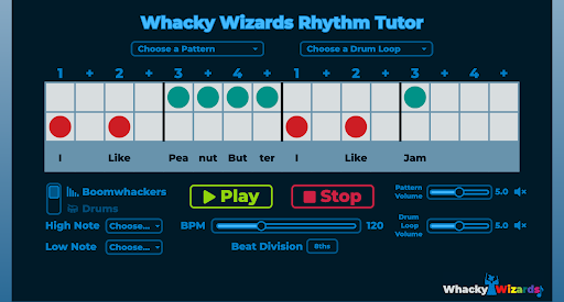 Whacky Wizards Rhythm Tutor App