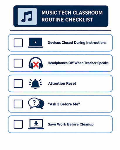 5 CLASSROOM ROUTINES FOR MUSIC TECH LESSONS